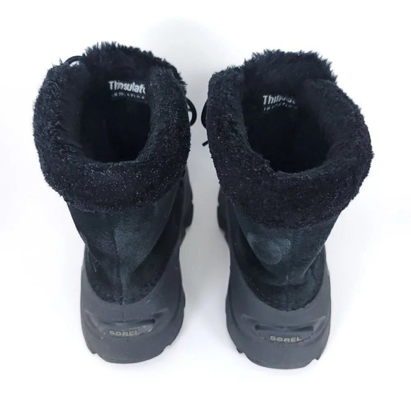 SOREL Snow Angel Womens 6.5 Insulated Waterproof Winter Boot Black Warm Leather - Picture 7 of 12